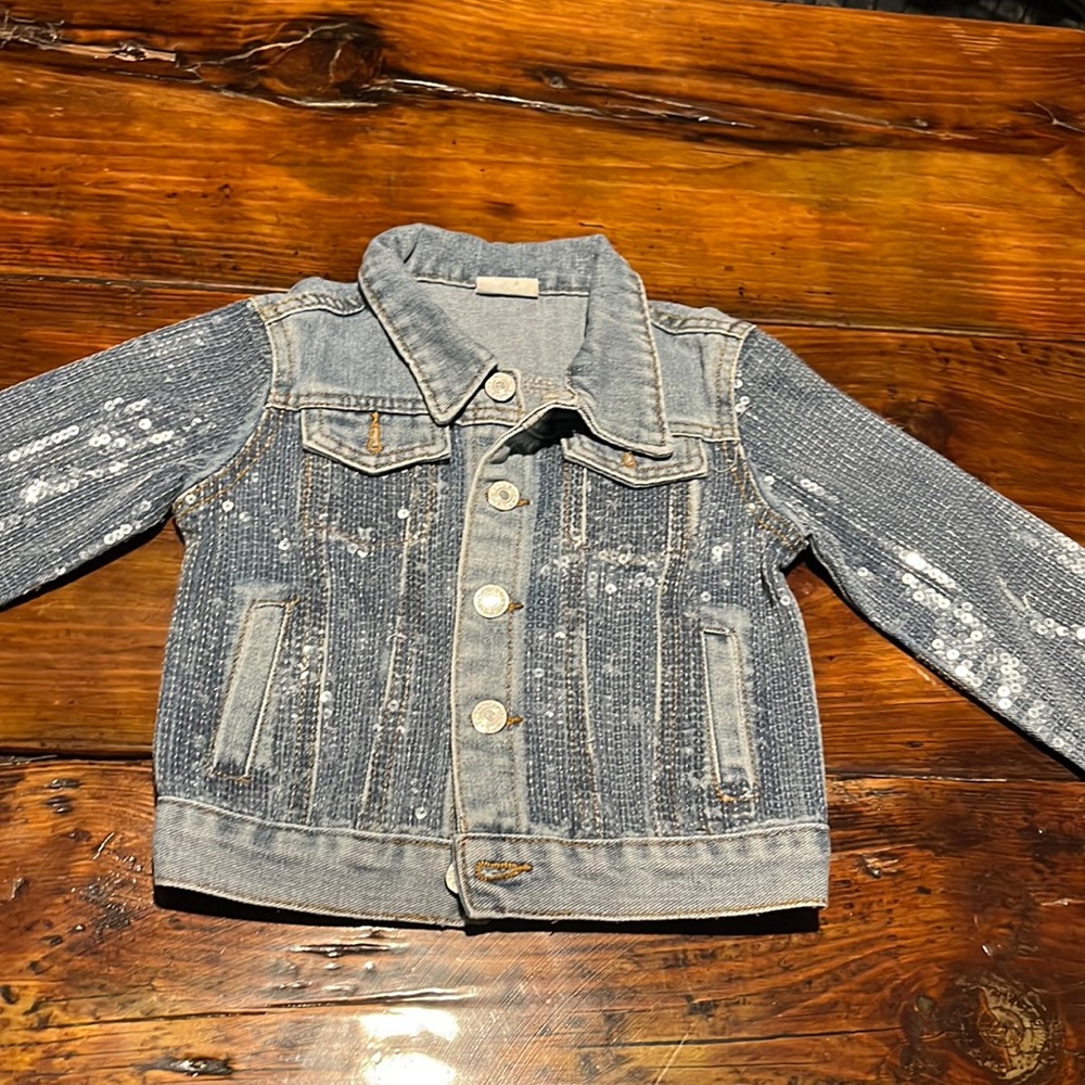 Super fun sequin denim jacket